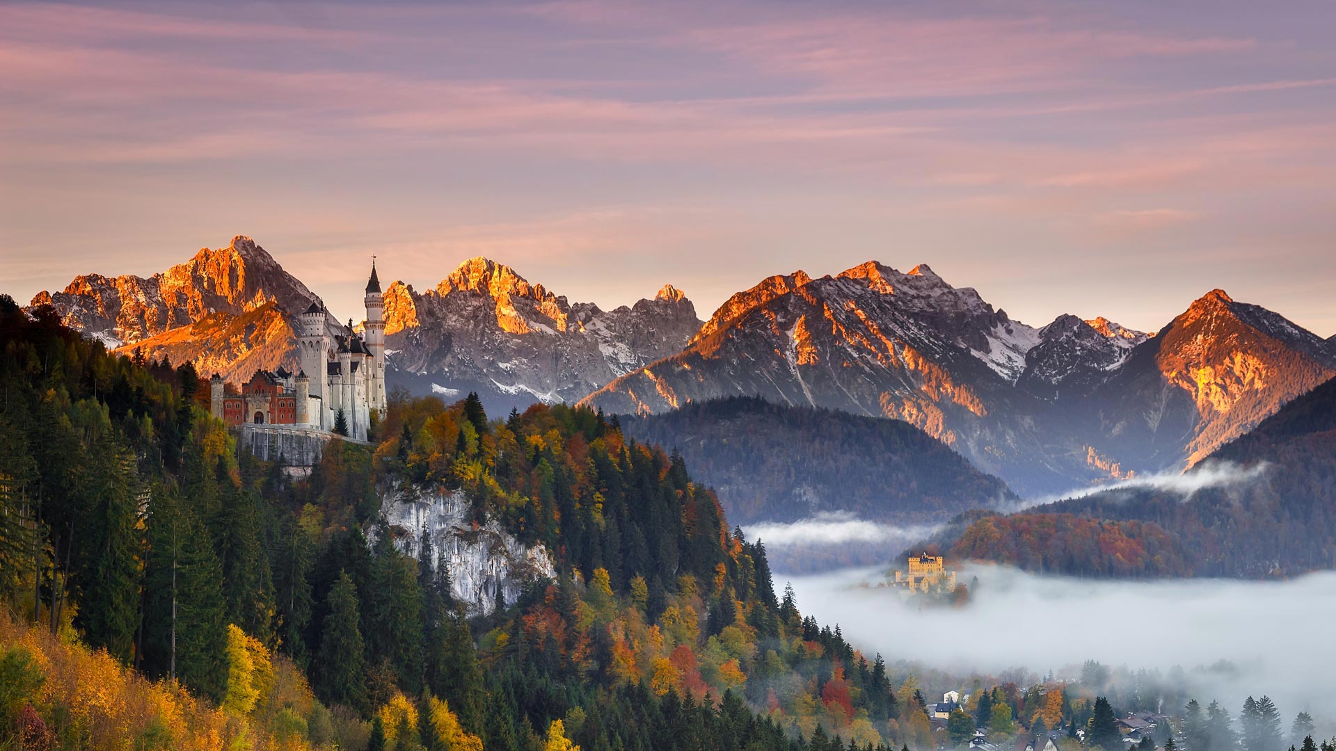 Neuschwanstein Castle in southern Bavaria, Germany