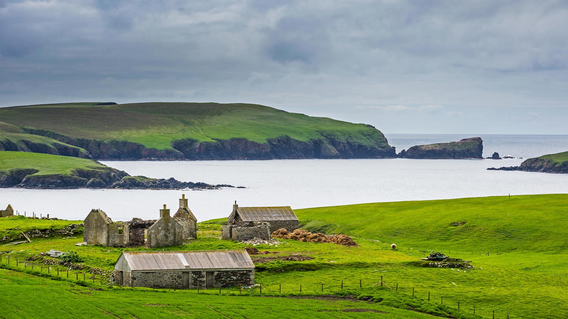 An old farm in the Shetland Islands, Scotland