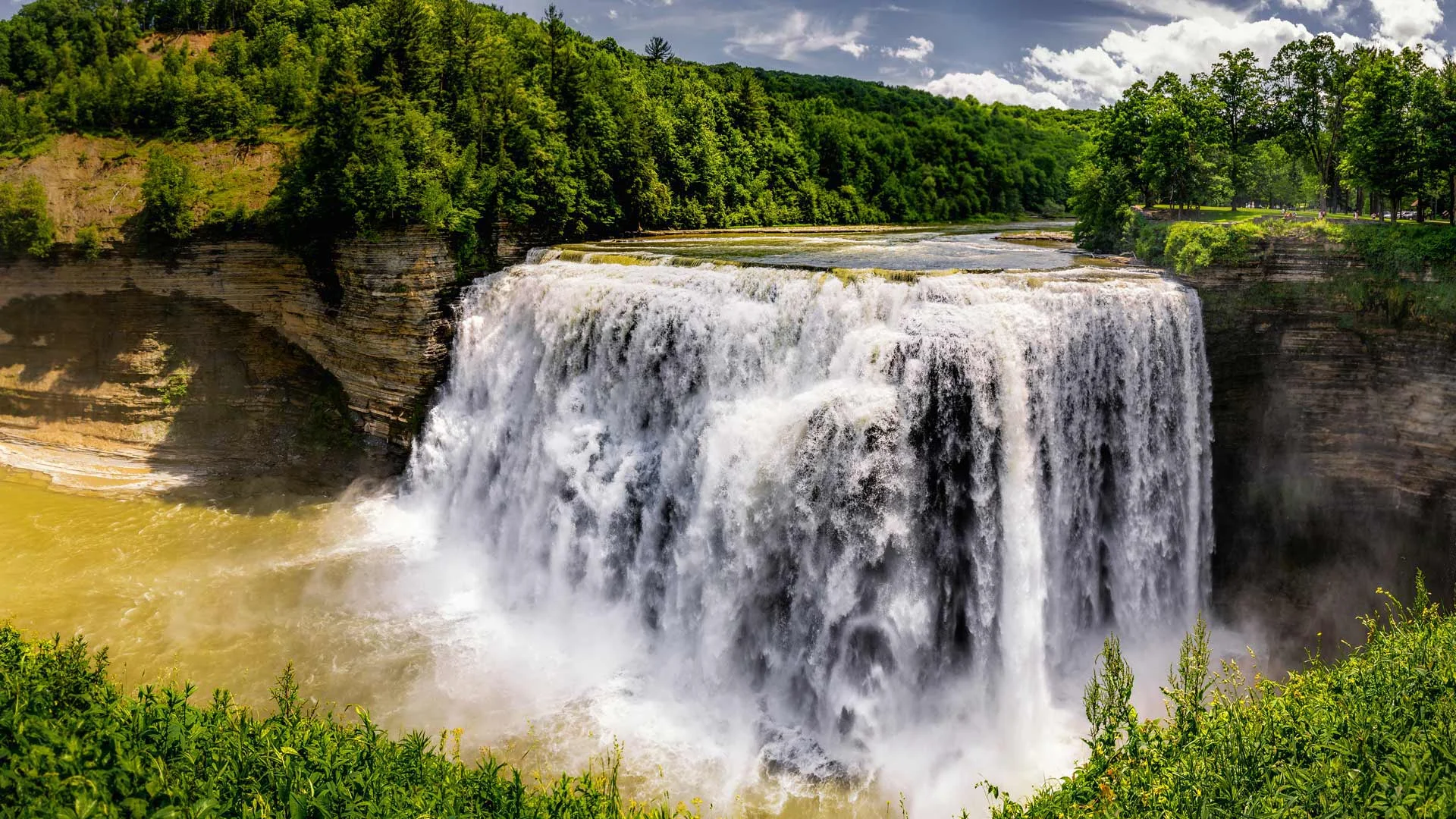 Middle Falls at Letchworth State Park, New York, for Statehood Day
