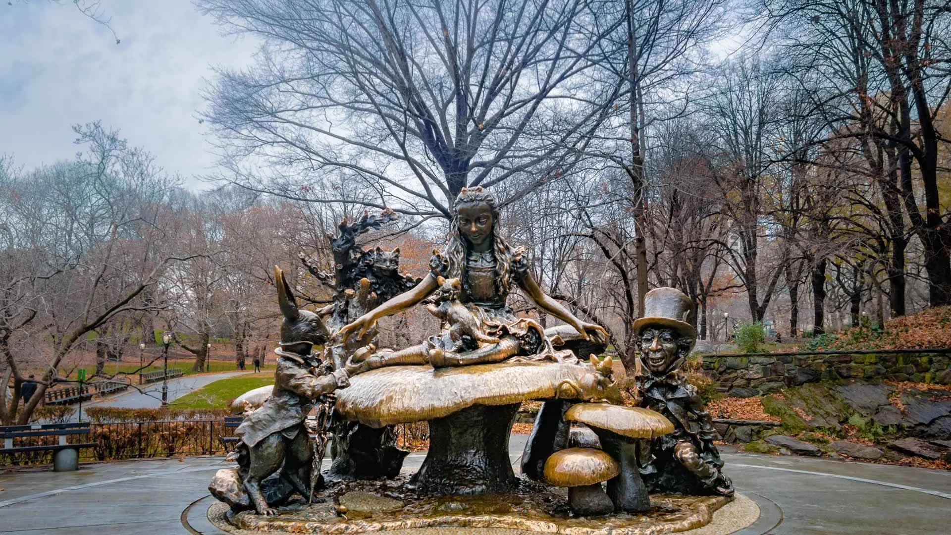 The Alice in Wonderland sculpture in Central Park, New York City