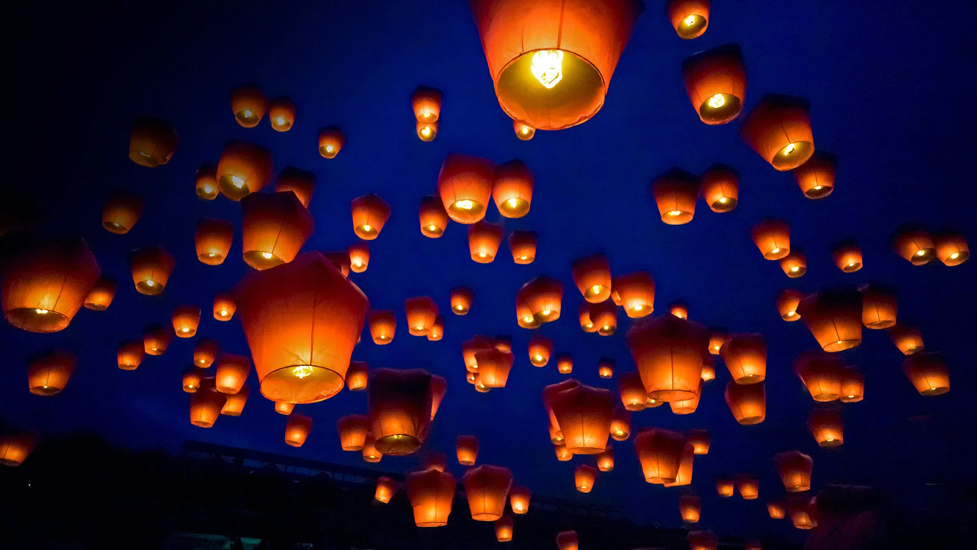 Pingxi Sky Lantern Festival in Taipei, Taiwan
