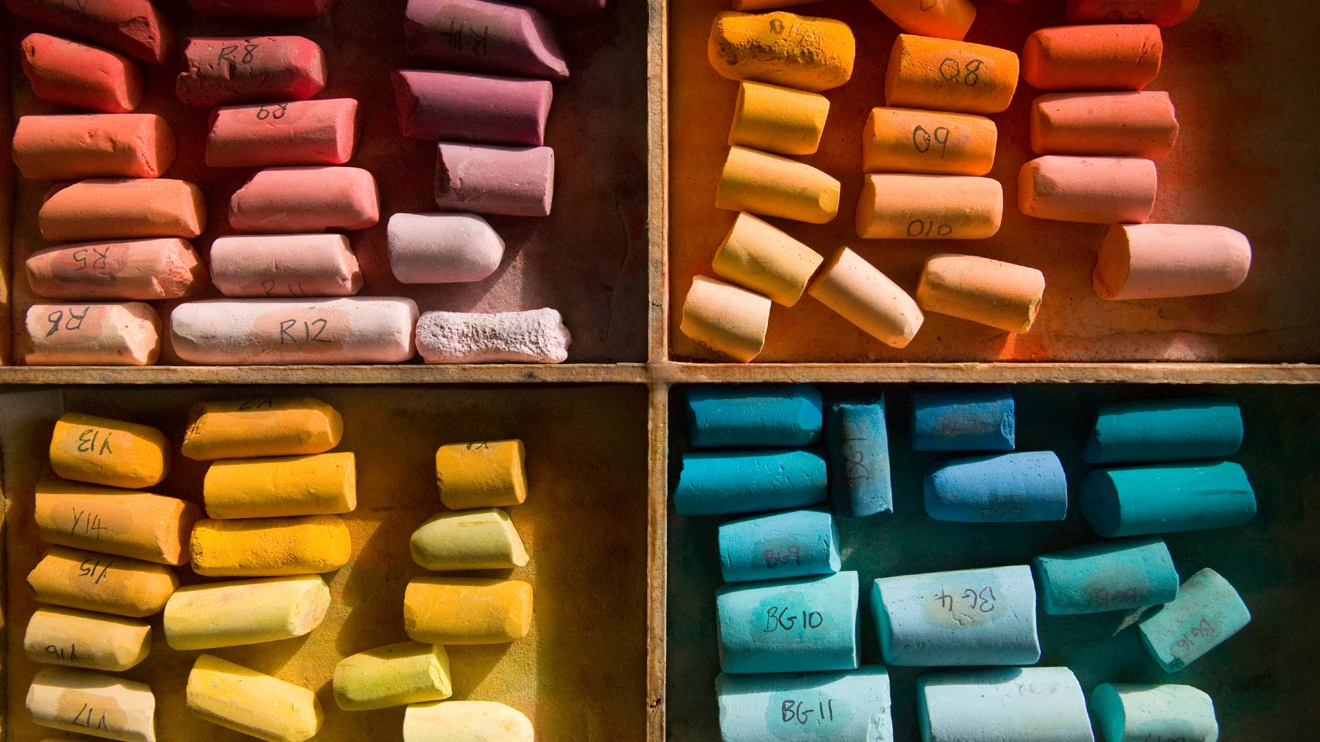 Colorful pastel chalk