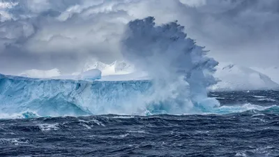 Iceberg floating off the coast of Antarctica