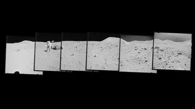Composite of photographs from the Apollo 15 moon mission, 1971