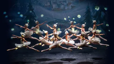 For the anniversary of the premiere of 'The Nutcracker,' a scene of the Moscow Ballet performing the popular dance